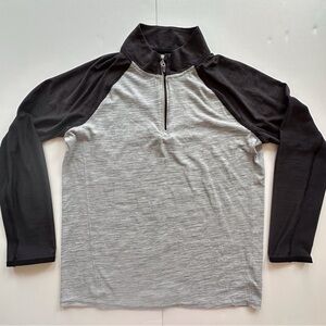 Old Navy active gray‎ 1/4 zip long sleeve lightweight pullover boys L 10-12